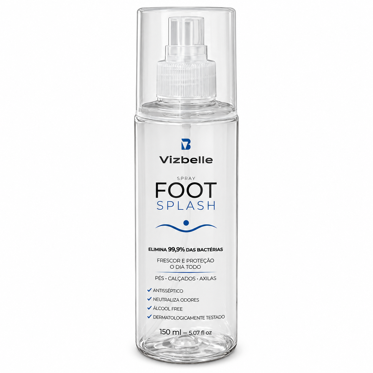 Foot Splash Vizbelle Antisséptico Pés Calçados Axilas 150ml