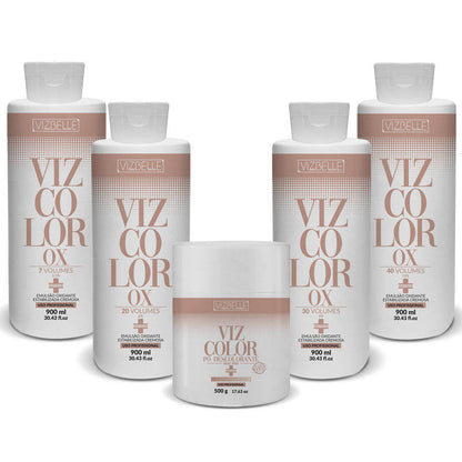 Kit Ox 07, Ox 20, Ox 30, Ox40 e Pó Descolorante Vizbelle